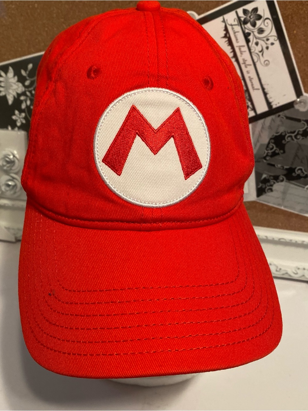 Nintendo Red Baseball Cap with White M Patch